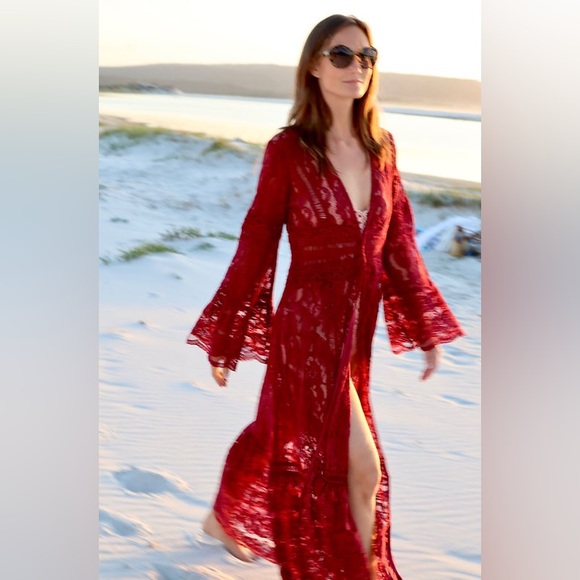 Boston Proper Boho-Flared Dress NWOT BLUE - Picture 6 of 9